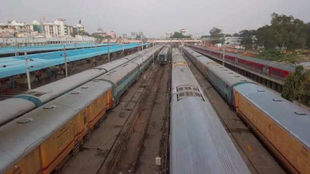 Тирупати Индия Около Декабря 2019 Года View Tirupati Railway Station — стоковое видео