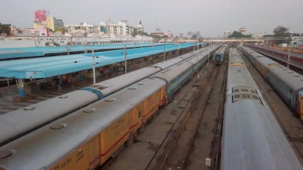 Tirupati India Circa December 2019 Uitzicht Tirupati Treinstation — Stockvideo