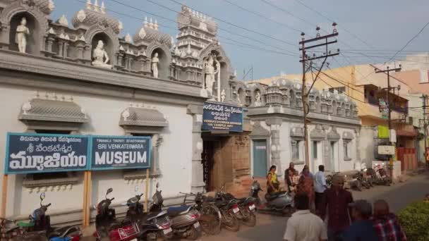 蒂鲁帕提 Tirupati India 2019年12月 印度蒂鲁帕提的Sri Venkateswara寺庙艺术博物馆 — 图库视频影像