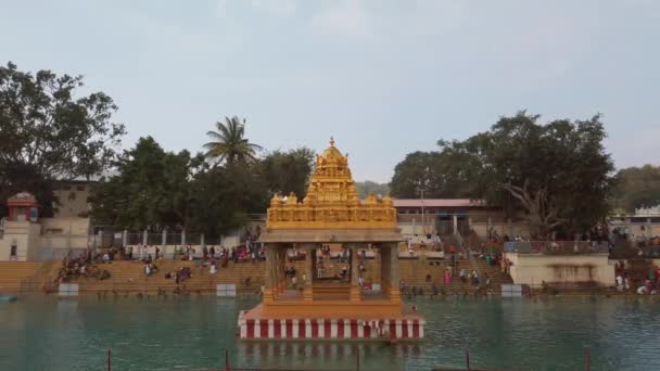 Tirupati India Circa December 2019 Zicht Nitya Pushkarini Tempel Gelegen — Stockvideo