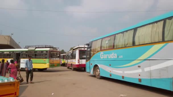 Tirupati Índia Por Volta Dezembro 2019 Vista Estação Rodoviária Tirupati — Vídeo de Stock