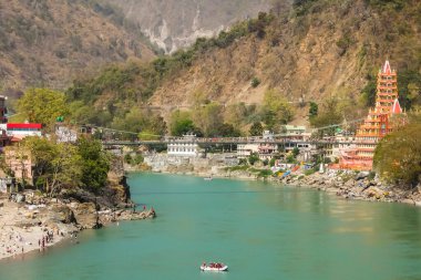 Rishikesh, Hindistan - Mart 2018. Ganga Nehri 'nde rafting, Rishikesh, Uttarkhand, Hindistan