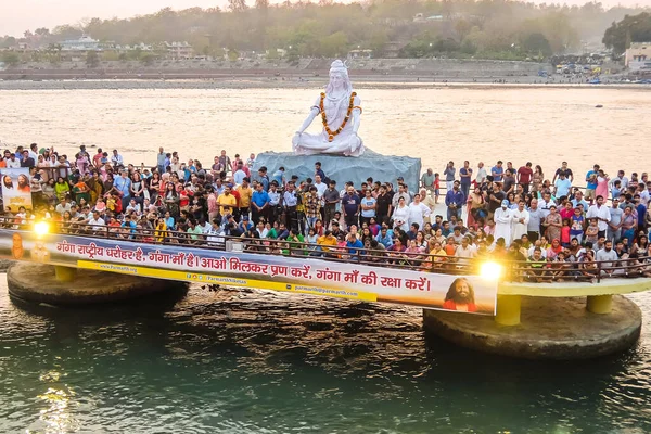 Rishikesh Inde Vers Mars 2018 Cérémonie Ganga Aarti Ashram Parmarth — Photo