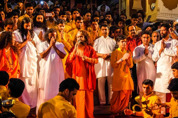 Rishikesh Inde Vers Mars 2018 Cérémonie Ganga Aarti Ashram Parmarth — Photo