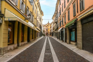 Gorizia, İtalya - Ağustos 2018. Gorizia şehir merkezinin güzel mimarisi.