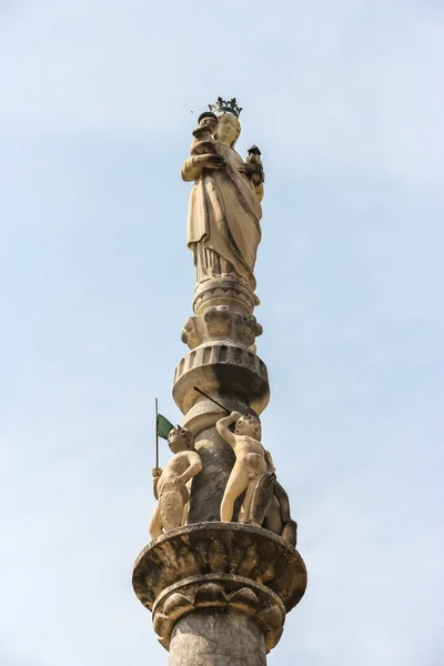 Udine Itália Cerca Agosto 2018 Vista Coluna Colonna Della Vergine — Fotografia de Stock