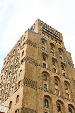 Brescia, İtalya - Eylül 2018. Brescia şehir merkezinin güzel mimarisi.