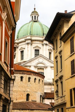 Brescia, İtalya - Eylül 2018. Katolik Kilisesi 'nin mimarisi (Santa Maria Assunta Katedrali)).