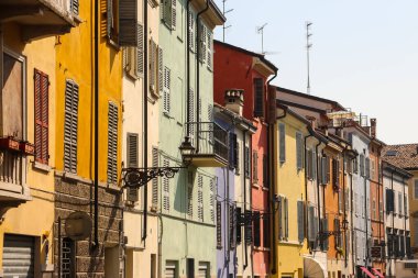 Parma, İtalya - Eylül 2018. Parma şehir merkezinin güzel mimarisi.