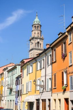 Parma, İtalya - Eylül 2018. Parma şehir merkezinin güzel mimarisi.