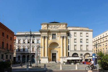 Parma, İtalya - Eylül 2018. Parma şehir merkezinin güzel mimarisi.