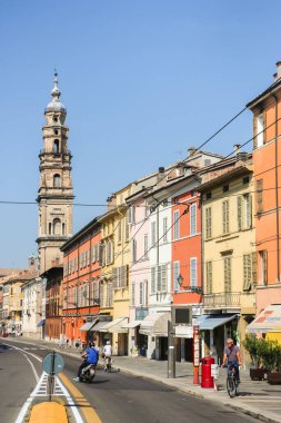 Parma, İtalya - Eylül 2018. Parma şehir merkezinin güzel mimarisi.