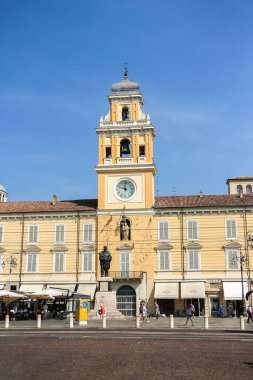 Parma, İtalya - Eylül 2018. Parma şehir merkezinin güzel mimarisi.