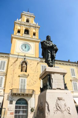 Parma, İtalya - Eylül 2018. Parma şehir merkezinin güzel mimarisi.