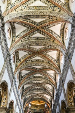 Parma, İtalya - Eylül 2018. Katolik Kilisesinin İçi (Chiesa di San Giovanni Evangelista).