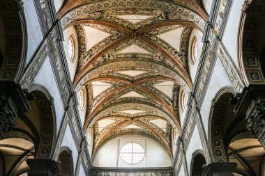Parma, İtalya - Eylül 2018. Katolik Kilisesinin İçi (Chiesa di San Giovanni Evangelista).