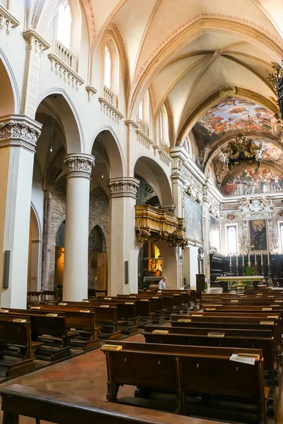 Piacenza Itália Circa Setembro 2018 Interiores Igreja Católica Basílica São — Fotografia de Stock