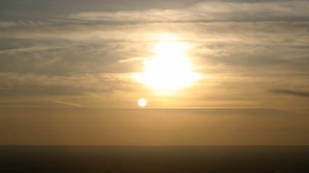 美丽的夕阳西下 多彩的黄昏落日 — 图库视频影像