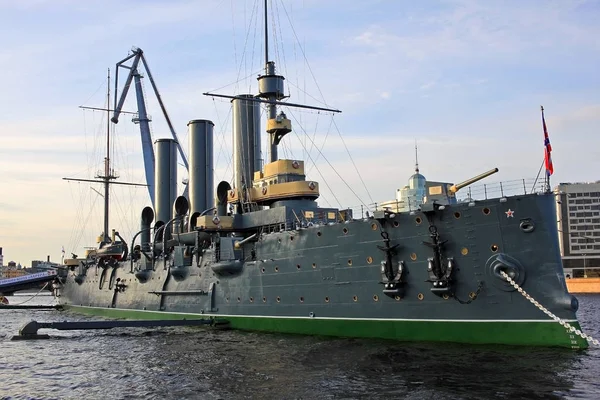 Muzeum křižník Aurora. Saint-Petersburg, Rusko — Stock fotografie