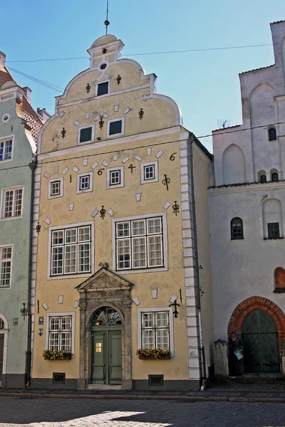 Zabytki architektury w Old Riga, Łotwa — Zdjęcie stockowe
