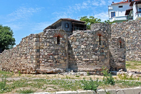 Ruins of the medieval monastery of St. Nicholas in Sozopol, Bulg — Stock Photo, Image