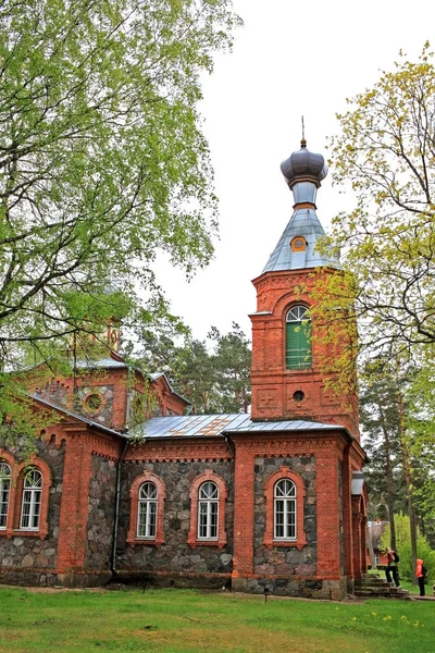 Kostel svatého Arzenia Velikého. Ainazhi, Lotyšsko — Stock fotografie