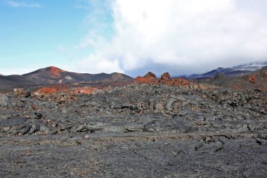 Rusya 'nın Kamçatka yarımadasındaki lav sahası.