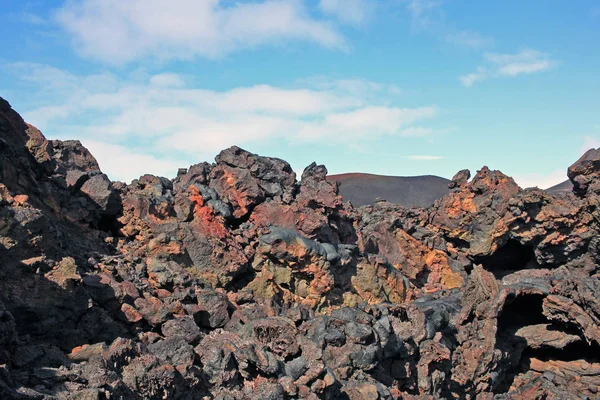 Campo de lava na península de Kamchatka, Rússia — Fotografia de Stock