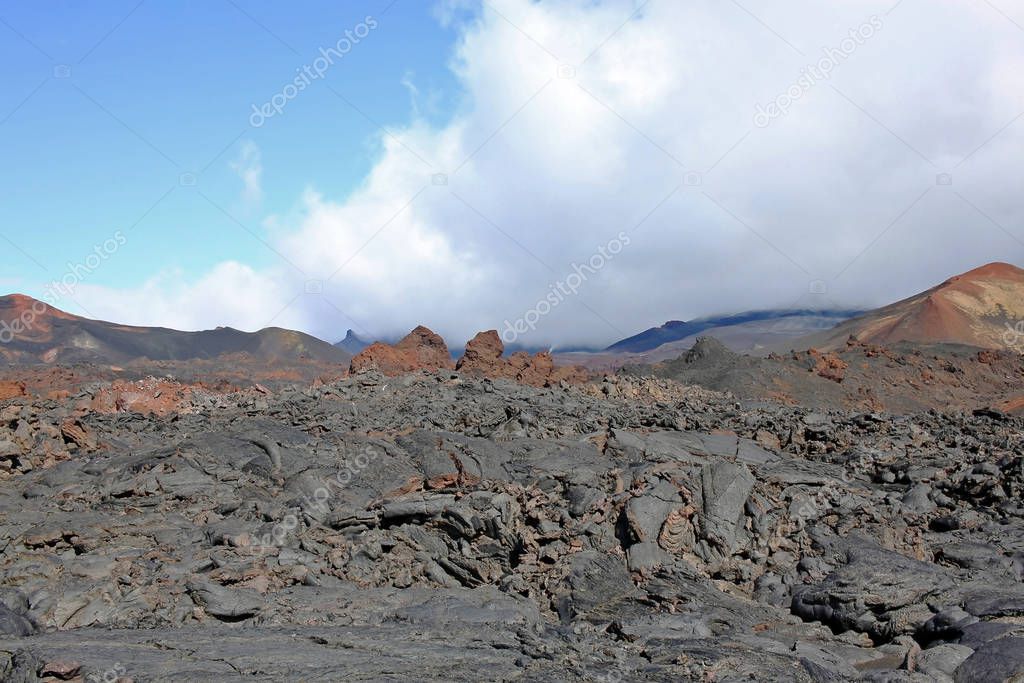 Lava field in Kamchatka peninsula, Russia