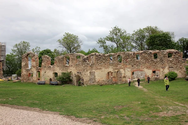 Dobele Lotyšsko Května 2019 Zřícenina Hradu Dobele Hrad Byl Postaven — Stock fotografie