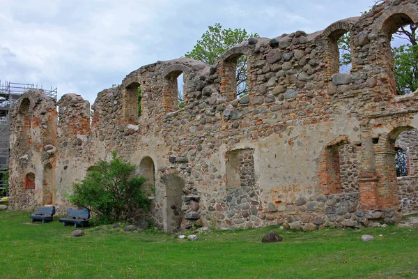 Dobele Letonia Mayo 2019 Ruinas Del Castillo Dobele Castillo Fue —  Fotos de Stock