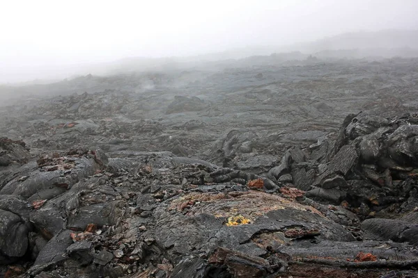 Lava Veld Die Werd Gevormd Uitbarsting Van Tolbachik Die Zich — Stockfoto