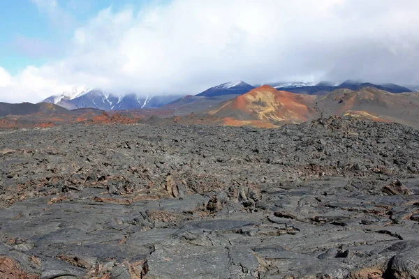 Lava Veld Die Werd Gevormd Uitbarsting Van Tolbachik Die Zich — Stockfoto