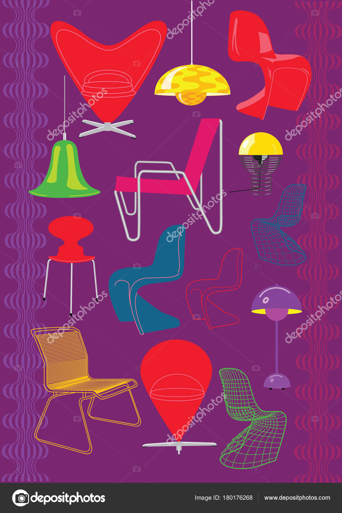 Famous Design Objects Retro Psychodelic Furniture Design