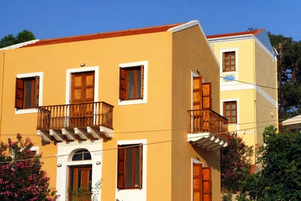 Traditional House Harbour Town Kastelorizo Kastelorizo Island Dodecanese Islands Greece — Stock Photo, Image