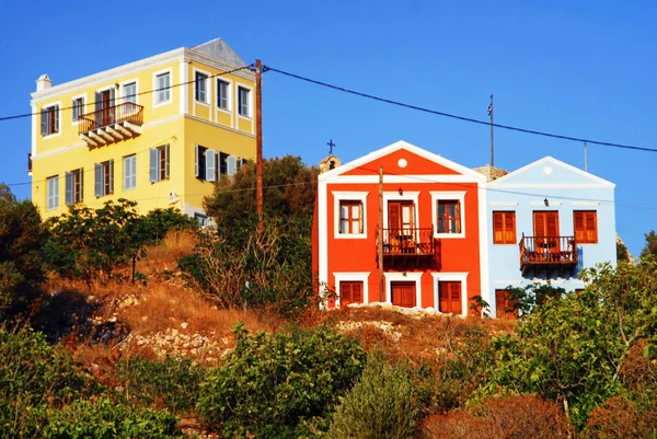 Hagyományos Ház Kikötő Város Kastelorizo Kastelorizo Island Crete Görögország — Stock Fotó