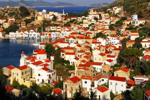 View Harbour Town Kastellorizo Kastellorizo Island Dodecanese Islands Greece — Stock Photo, Image