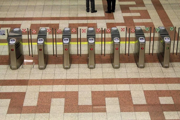 Checkpoint Syntagma Metro Station Athens May 2020 — 스톡 사진