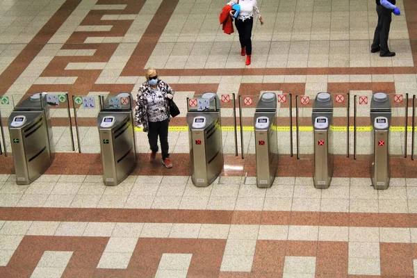 Checkpoint Syntagma Metro Station Athens May 2020 — 스톡 사진