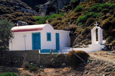 Yunanistan, Karpathos adası, Olimpos köyündeki küçük kilise.