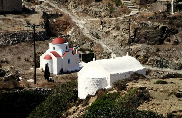 Grekland Karpathos Liten Kyrka Vid Olympos — Stockfoto