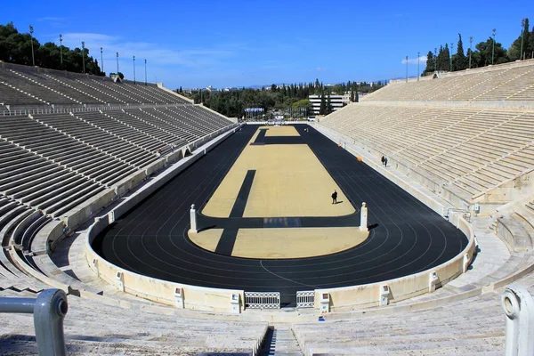 Panoramatický Výhled Panathenaic Stadion Atény Řecko Března 2020 — Stock fotografie