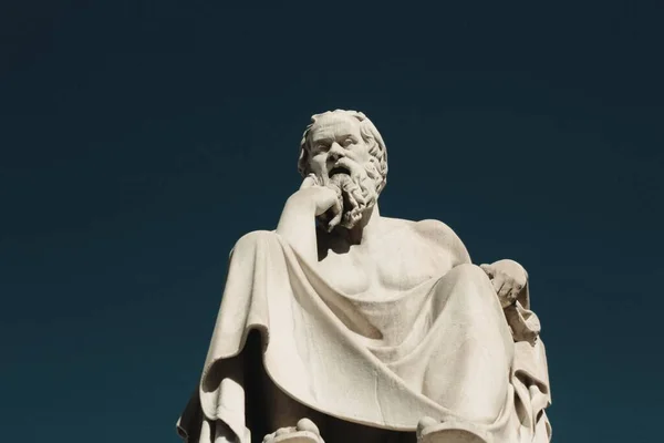 Statue Philosophe Grec Socrate Athènes Grèce — Photo