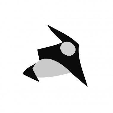 Soyut siyah beyaz kale