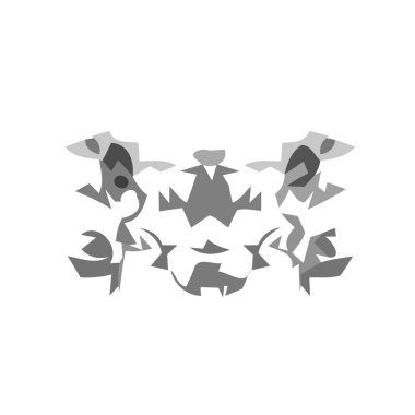 Soyut siyah ve beyaz mygray