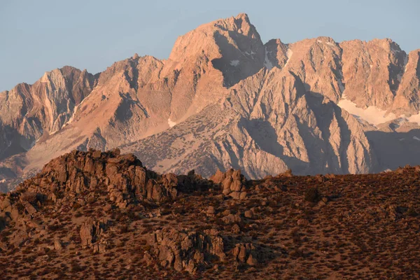 Lever Soleil Sur Est Sierra Nevada Range Californie — Photo