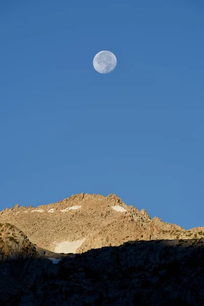 Lever Soleil Coucher Lune Dans Forêt Nationale Inyo Sierra Nevada — Photo