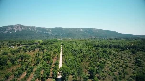 Aerial View Arrabida Mountains Setubal Portugal — Stock Video