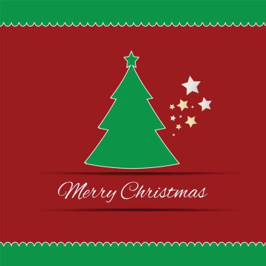 Merry christmas tree tebrik kartı  