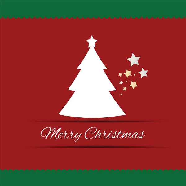 Merry Christmas tree greeting card — Stock Vector